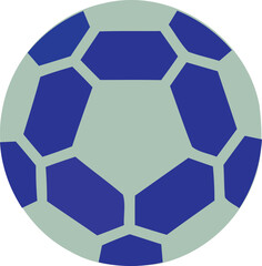 Fototapeta premium Classic Blue Soccer Ball Icon