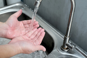 Wash your hands to clean germs.