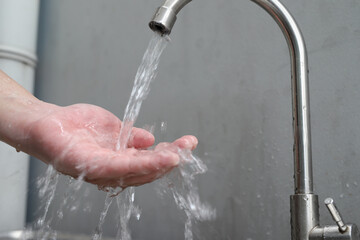 Wash your hands to clean germs.