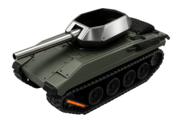 Light tank with an open-top turret and a forward-mounted cannon
