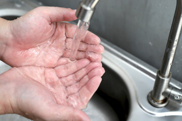 Wash your hands to clean germs.