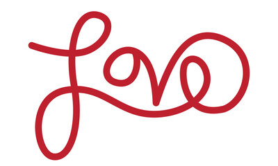 Love line typography artwork for poster, sticker, apparel and others. © riaz