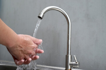 Wash your hands to clean germs.
