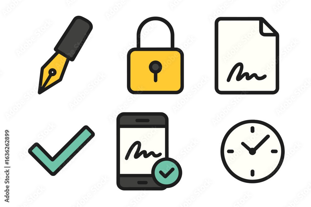 Poster digital signatures, secure documents, and mobile verification tools in an online transaction environ
