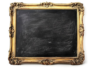 Framed blank chalkboard in vintage style