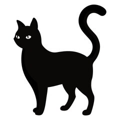 black cat vector illustration