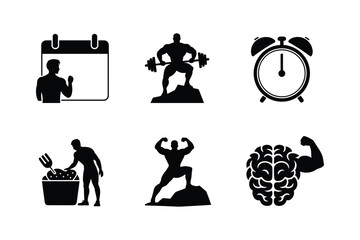 Calendar man weightlifter alarm clock digging brain muscle weightlifting