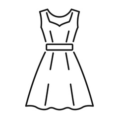 dress line vector icon illustration