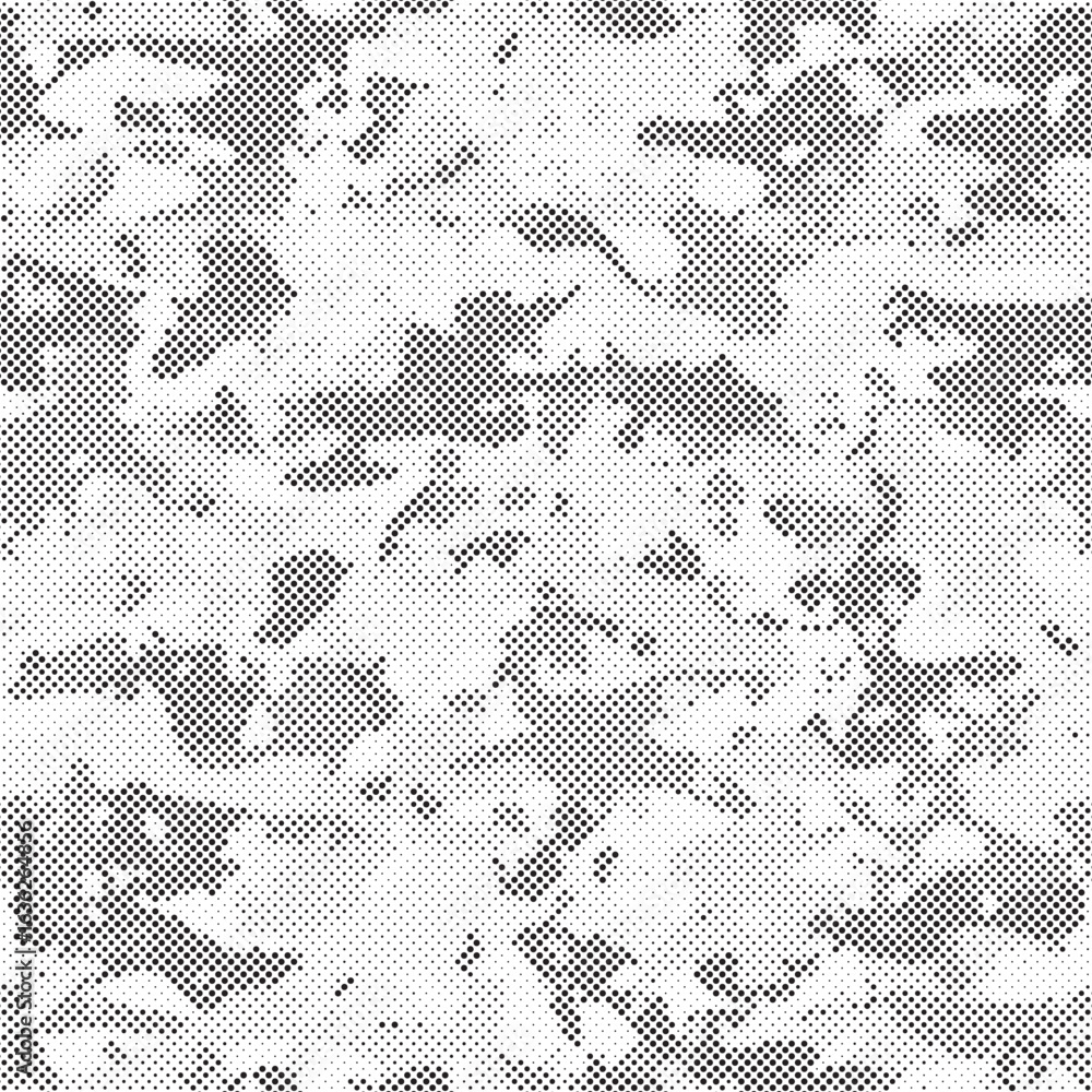 Poster abstract halftone background. military camouflage effect dot seamless pattern texture. dotted backgr