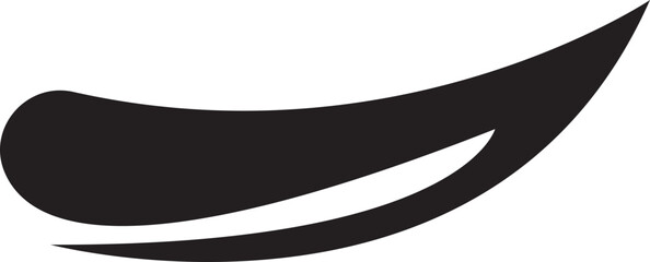 Swoosh Icon Vector, Speed Motion Swirl Curves, Dynamic Wave Tail Shapes, Minimal Flat Style, Monochrome Silhouette Graphic Bundle for Logo, Sport and Abstract Design isolated on transparent background