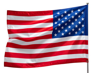 Naklejka premium United States Flag Waving in Wind, High-Detail Fabric Texture