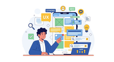 Person Optimizing Digital Strategy On Mobile Device For Successful Online Business