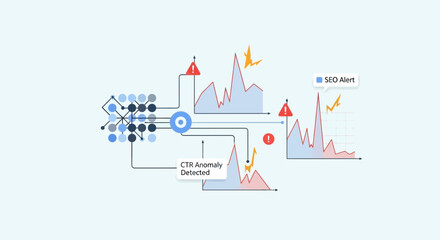 Naklejka premium Data Analysis And Alert System For Seo Optimisation Performance Reporting