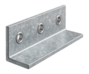 Hot-dip galvanized angle profile rail for outdoor signage installations