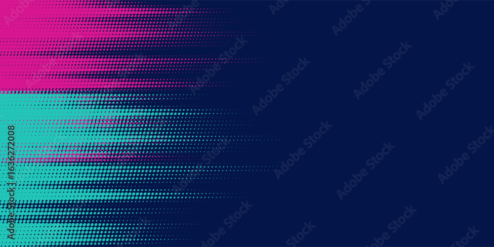 Poster vector halftone gradient effect. vibrant abstract background. retro 80's style colors and textures.