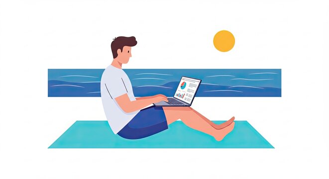 business woman with laptop