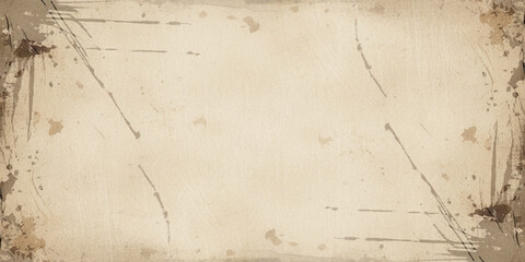 Abstract texture of grunge brush strokes with rough black scratches and parchment-like appearance with a beige or light brown tone, marked by scratches, splatters, and faint lines vector background.	