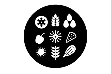 Obraz premium Vector illusion of food icon 
