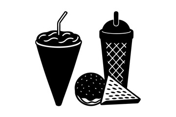 Vector illusion of ice cream icon