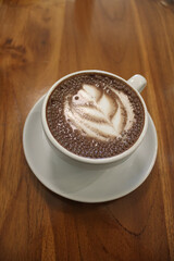 Hot Chocolate with Steamed Milk and Latte Art