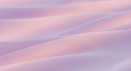 Soft pastel waves of fabric in lavender, pink, and white create a dreamy, calming abstract background.