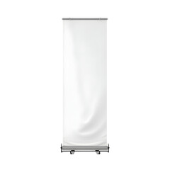 Blank roll up banner mockup isolated