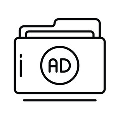 Check out this linear icon of digital ads folder