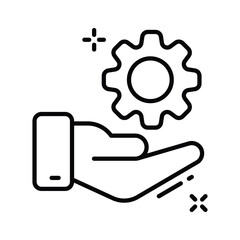 Handy outline icon of marketing task management 