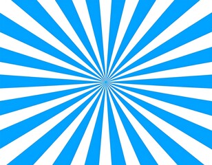 Radiant blue rays on white background