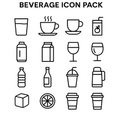 Minimalist Beverage Icon Pack