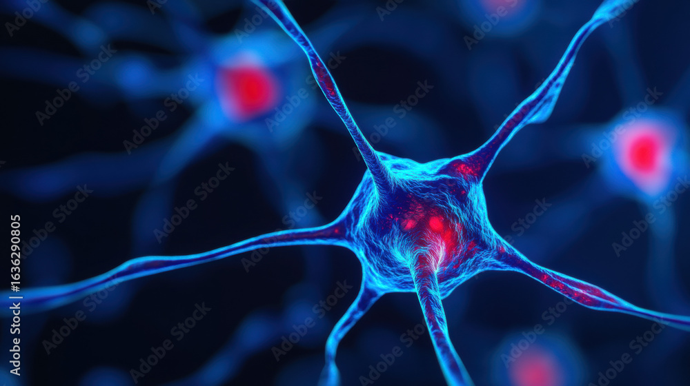 Poster neuropathy, neuropathy chaos profile image with abstract design elements.