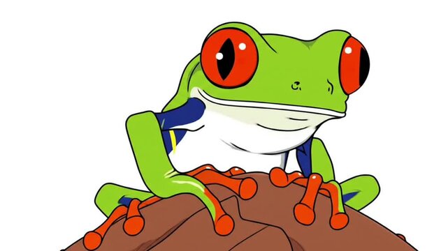 funny frog cartoon