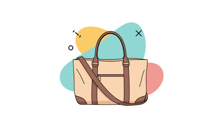 A stylish beige canvas weekend bag with a brown leather strap and accents perfect for travel and everyday use