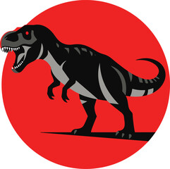 Majestic allosaurus dinosaur illustration