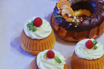 chocolate cupcake with icing