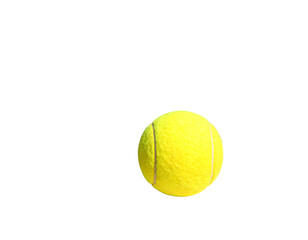Professional Tennis Racket with Ball on Court Line, Isolated on Transparent Background