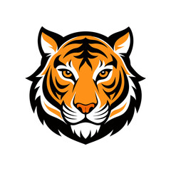 tiger head silhouette vector art illustration