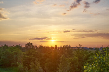 Obraz premium view on beautiful landscape in Ukraine