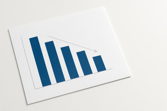Economic recession financial crisis stock market decline graph chart arrow downward trend business finance economy loss decrease data analysis report