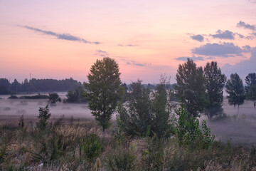 view on beautiful landscape in Ukraine