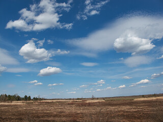 view on beautiful landscape in Ukraine