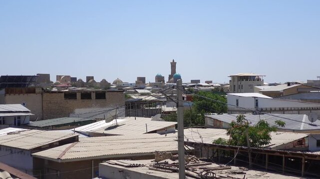 Beautiful panorama of central Bukhara, Uzbekistan