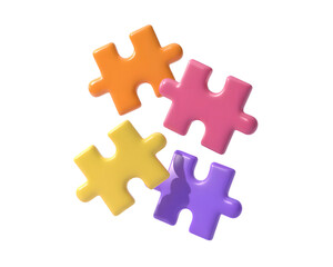 Obraz premium excellent beautiful impressive stunning premium contemporary innovative creative digital colorful vibrant crisp clean stylish elegant modern detailed professional high quality Vibrant Puzzle Pieces 