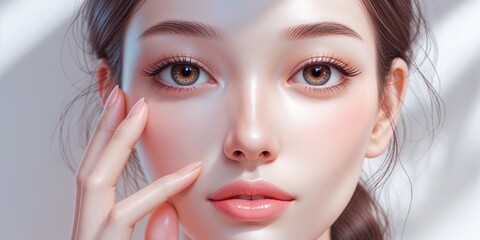 Serene Glow Hyper-Realistic Portrait of Elegance