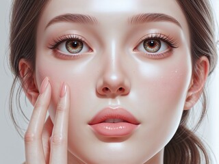 Serene Glow Hyper-Realistic Portrait of Elegance