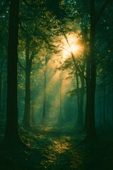 Fototapeta premium sunrise in the forest