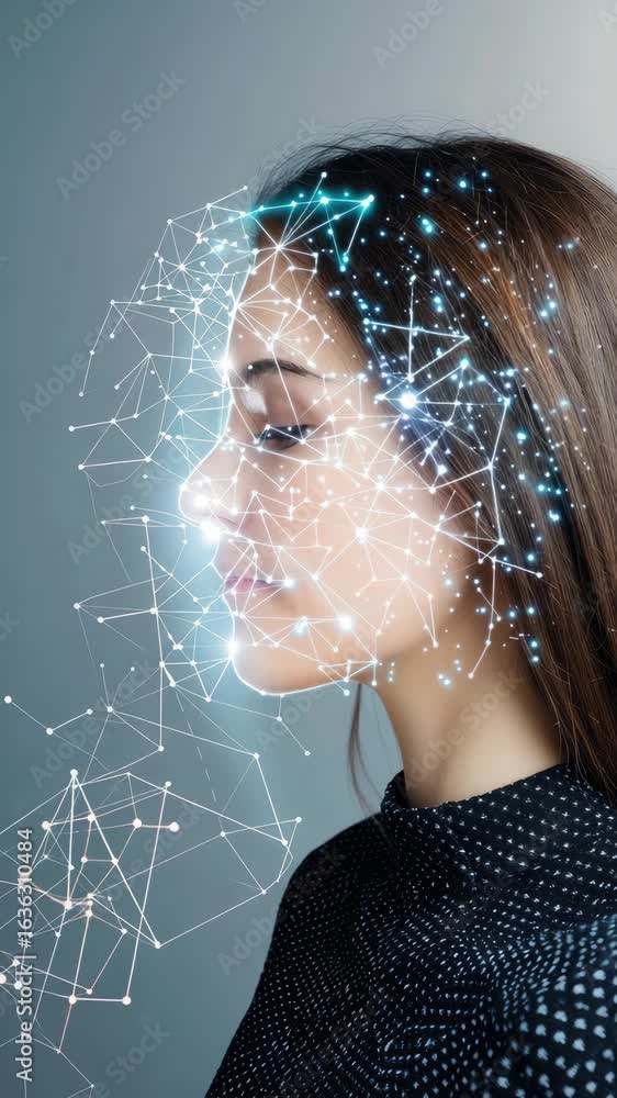 Poster capturing the essence of human connection and technology merged into a stunning visual representatio