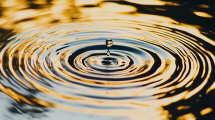 Water droplet creating concentric ripples on a surface representing how small actions have far-reaching impacts
