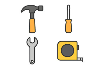 Tools displayed for home repair projects with a focus on essential equipment for DIY enthusiasts