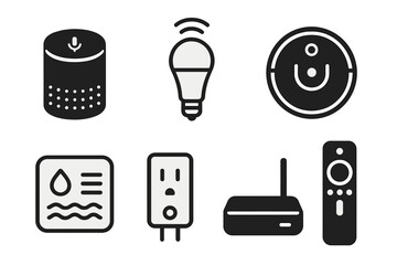Various smart home devices displayed on a clean background highlighting modern technology for convenience and efficiency